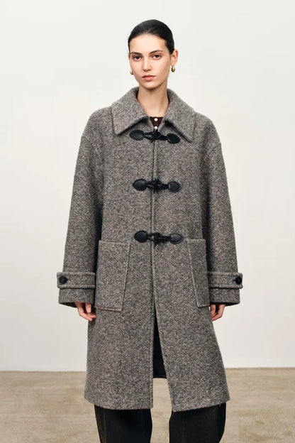Hamida Pure Wool Duffle Coat