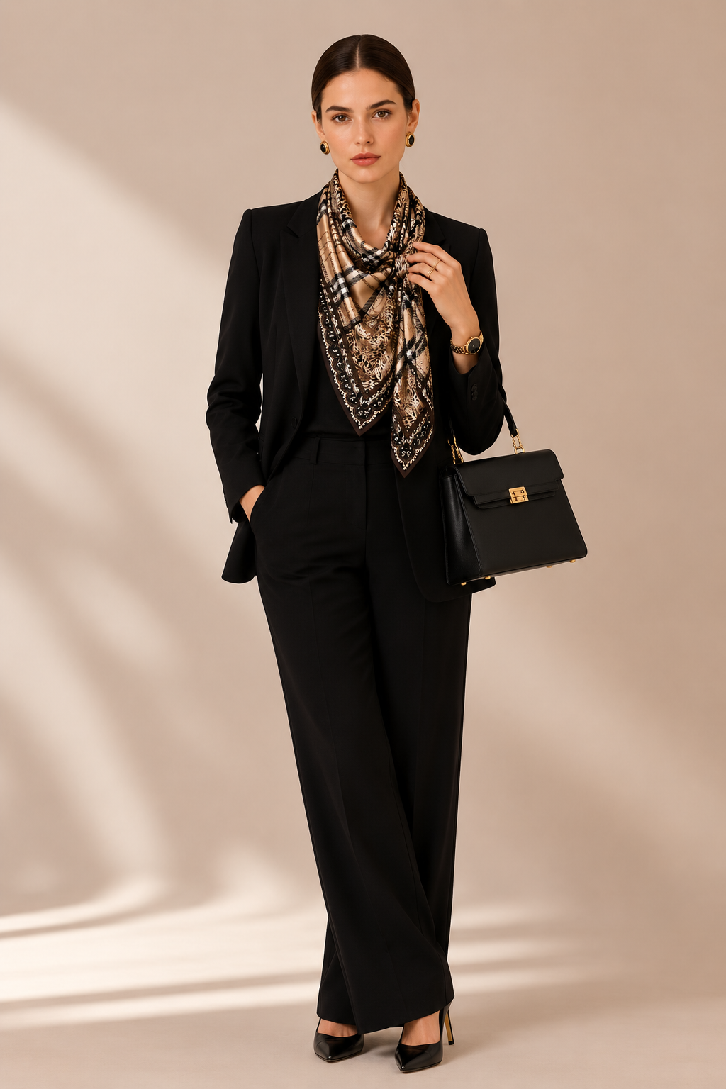 Hamida Leopard Luxe Silk Scarf