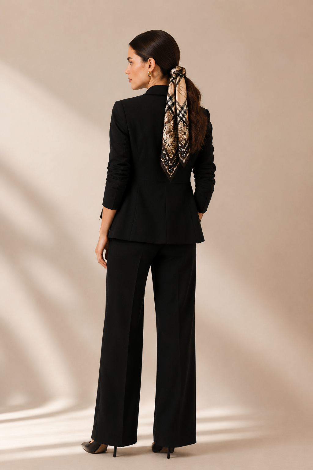 Hamida Wild Luxe Silk Scarf – Plaid & Animal Print Elegance