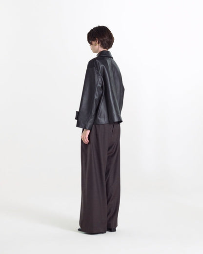 Hamida Slim Rexine Leather Jacket