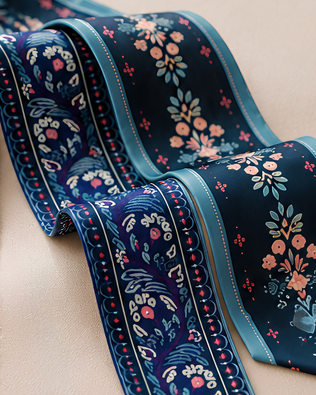Midnight Garden Silk Scarf