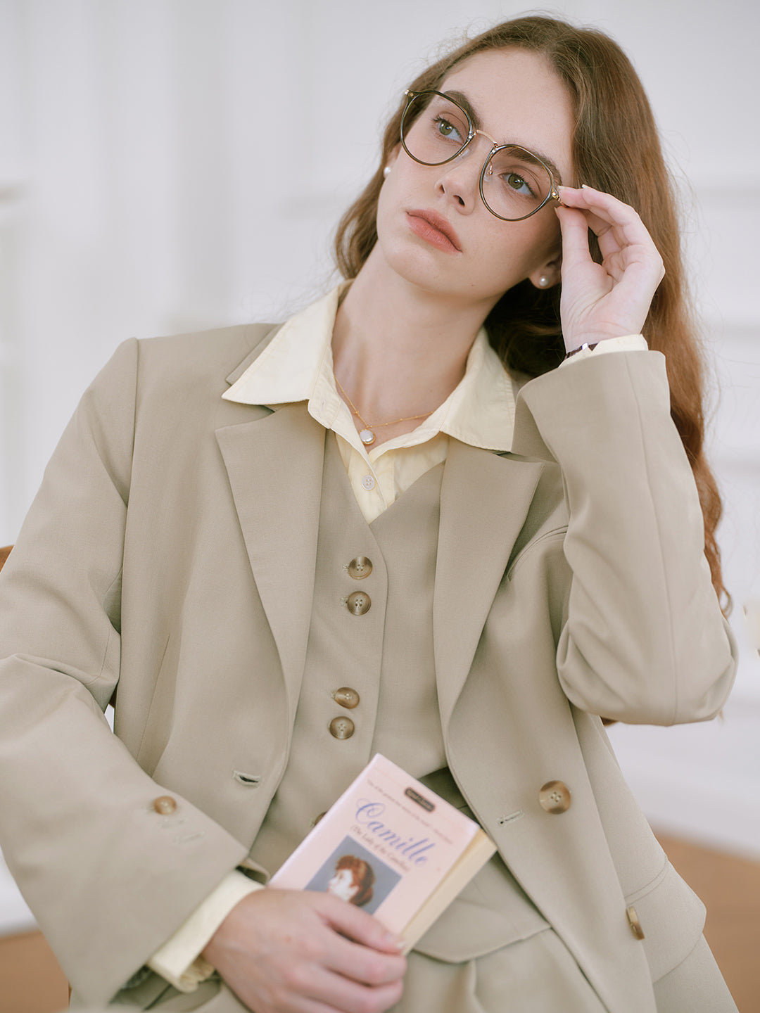 Notched Collar Single Breasted Casual Blazer