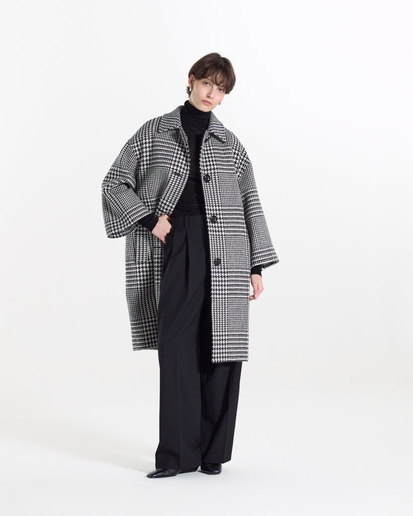 Hamida Wool Cropped Sleeve Coat