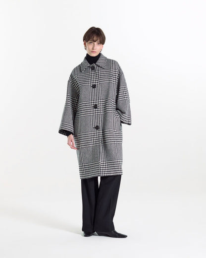 Hamida Wool Cropped Sleeve Coat