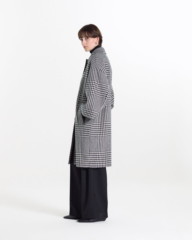 Hamida Wool Cropped Sleeve Coat