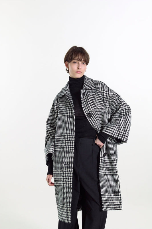 Hamida Wool Cropped Sleeve Coat