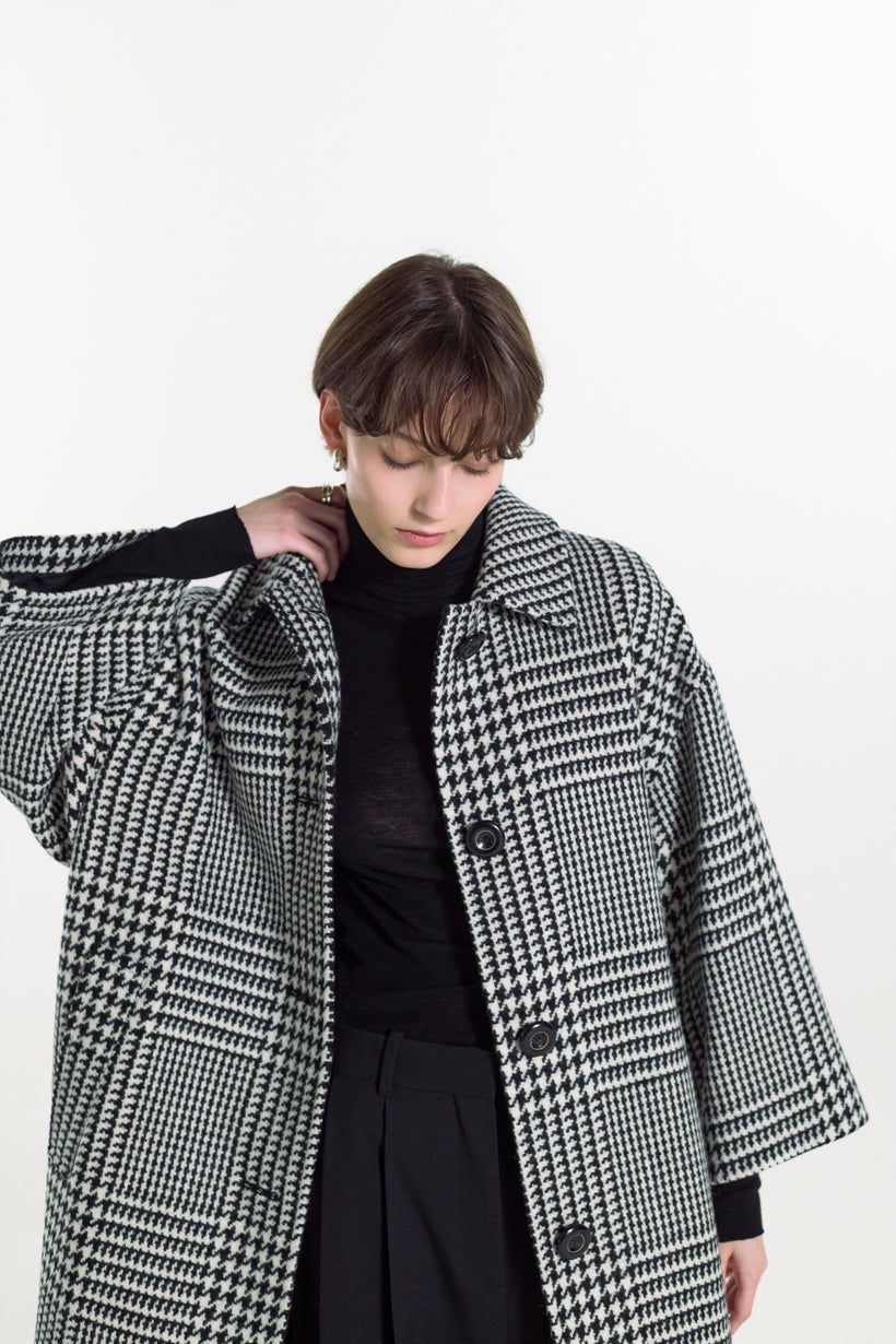Hamida Wool Cropped Sleeve Coat