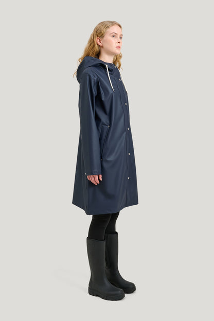 Rain jacket with a feminine A-line silhouette