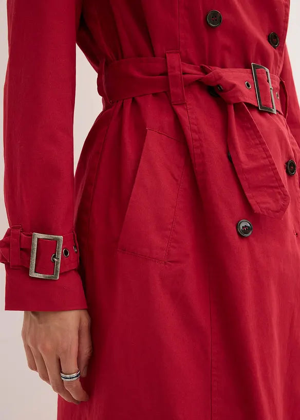 Signature Double-Breasted Belted Trench Coat