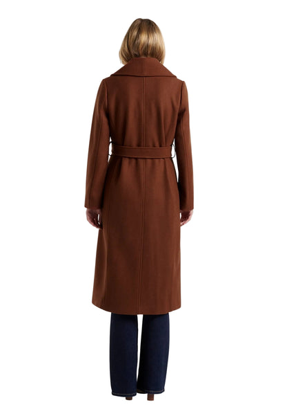 HAMIDA Italian-Inspired Wool Belted Wrap Coat