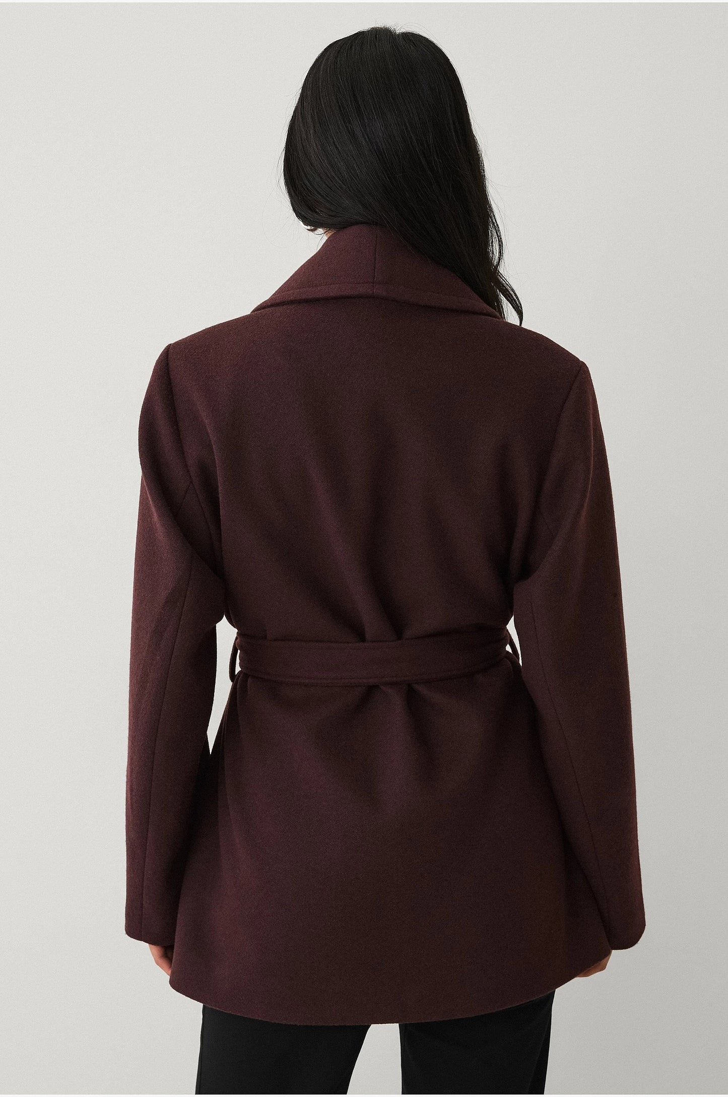 Hamida Elegant Wool Wrap Coat for Women