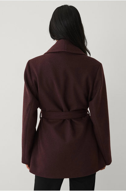 Hamida Elegant Wool Wrap Coat for Women