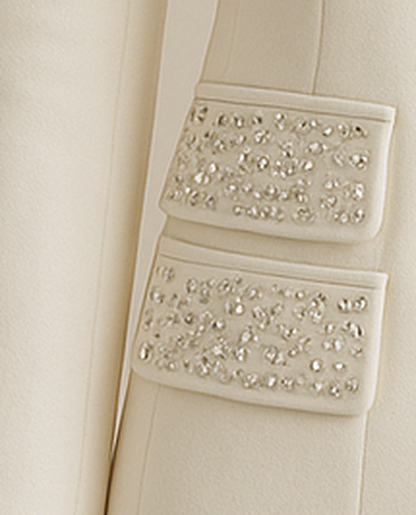 Hamida Crystal-Pocket Cotton Blazer