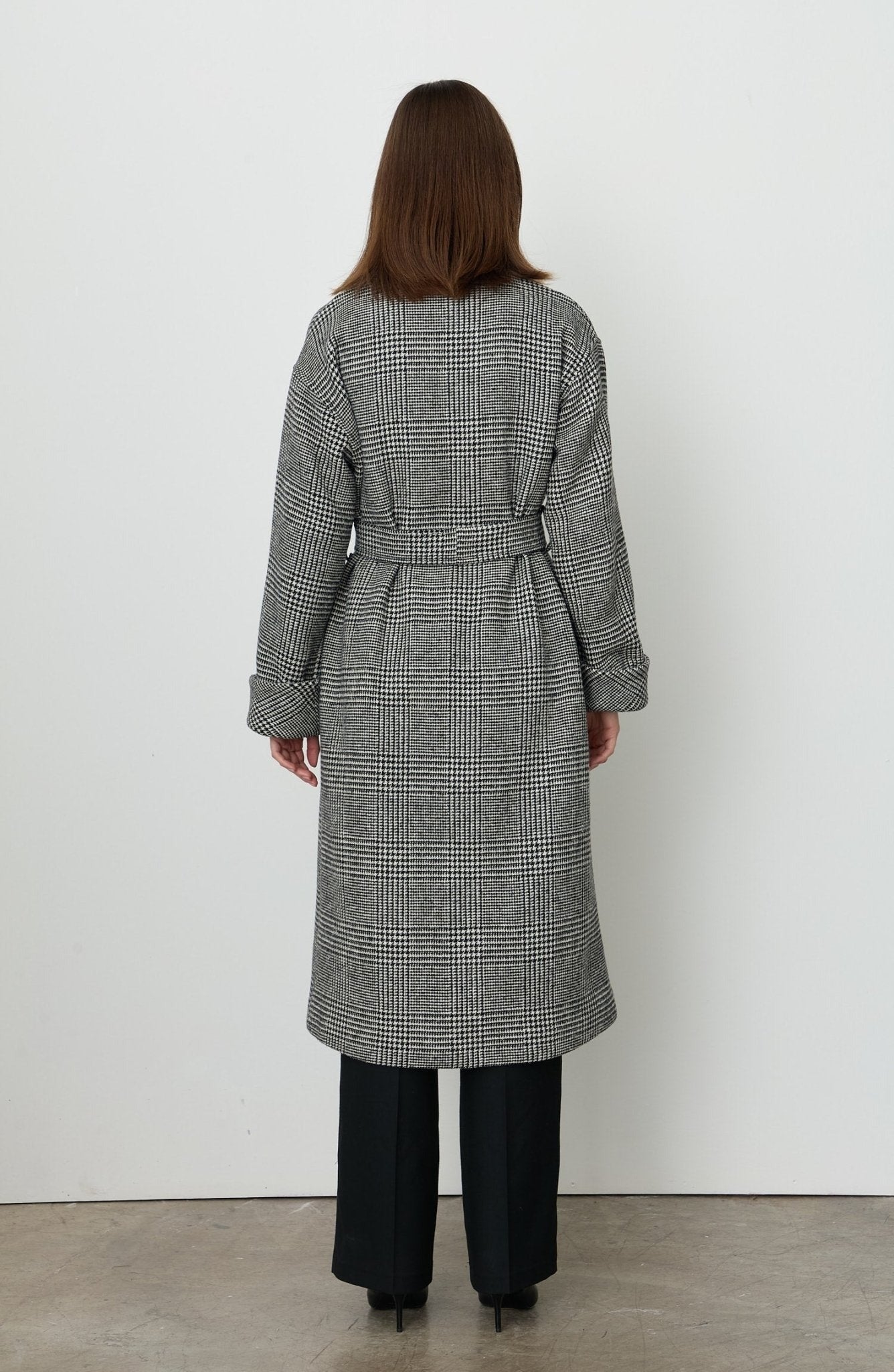 Hamida Luxe Hybrid Wool-Blend Belted Coat