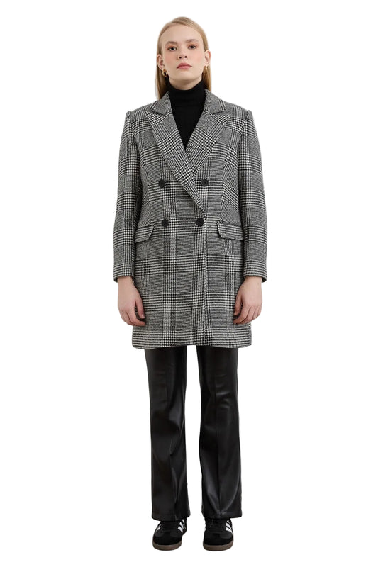 Hamida Double Breasted Wool Coat