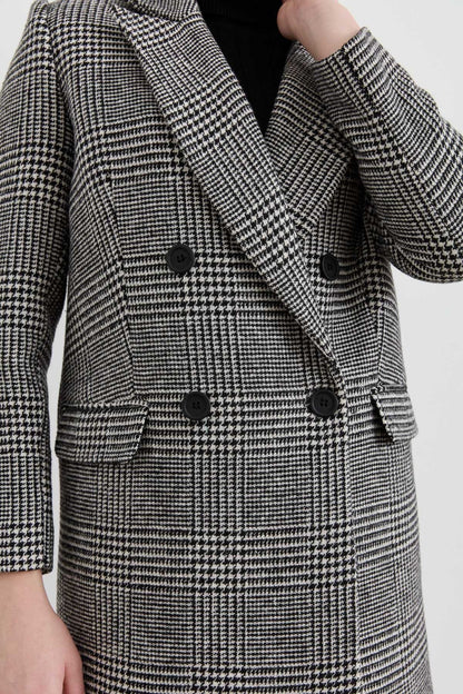 Hamida Double Breasted Wool Coat