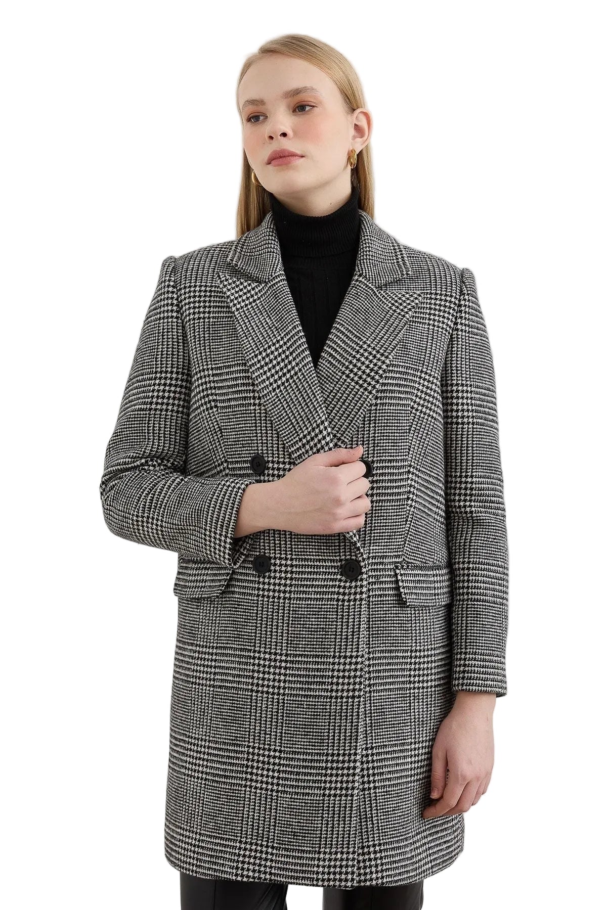 Hamida Double Breasted Wool Coat