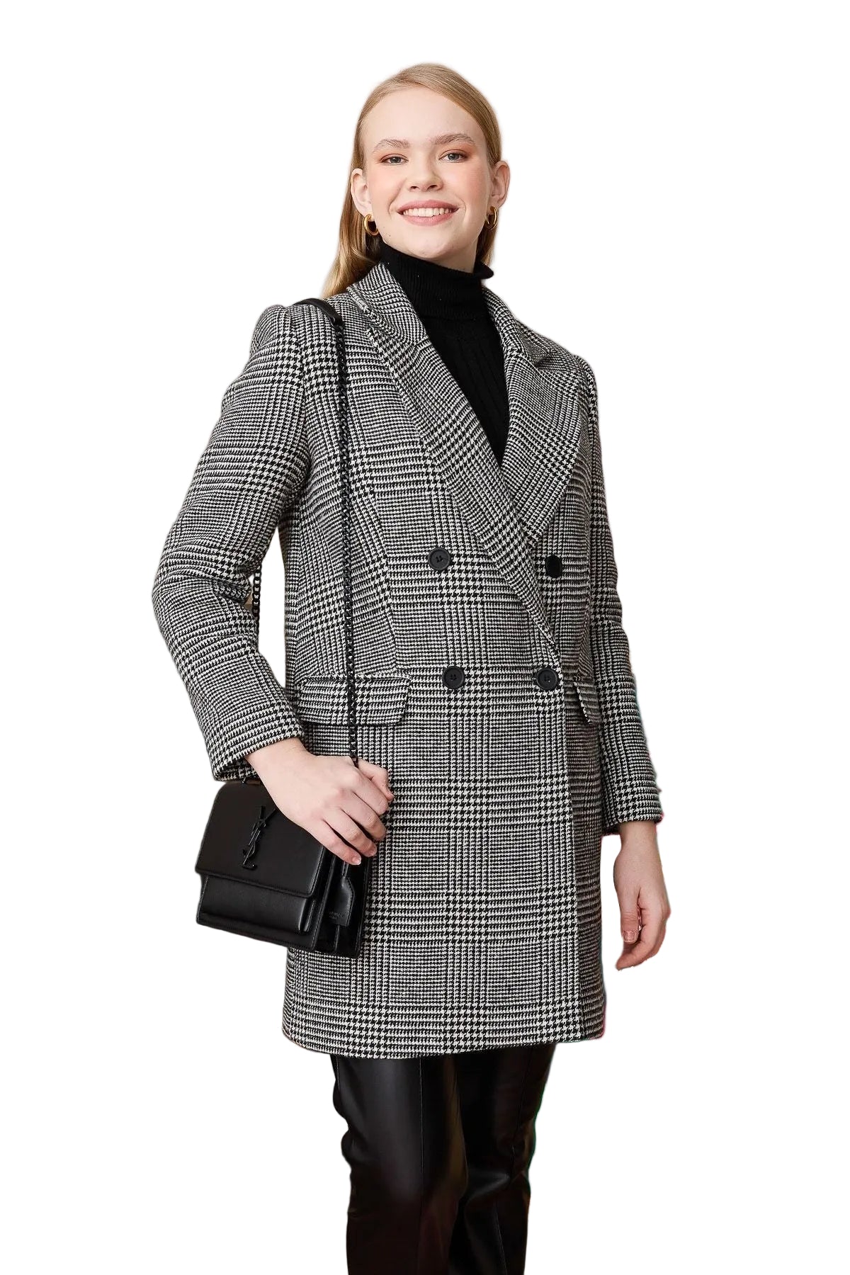 Hamida Double Breasted Wool Coat