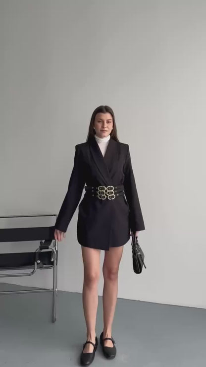 Hamida Classified Triple Belted Coat
