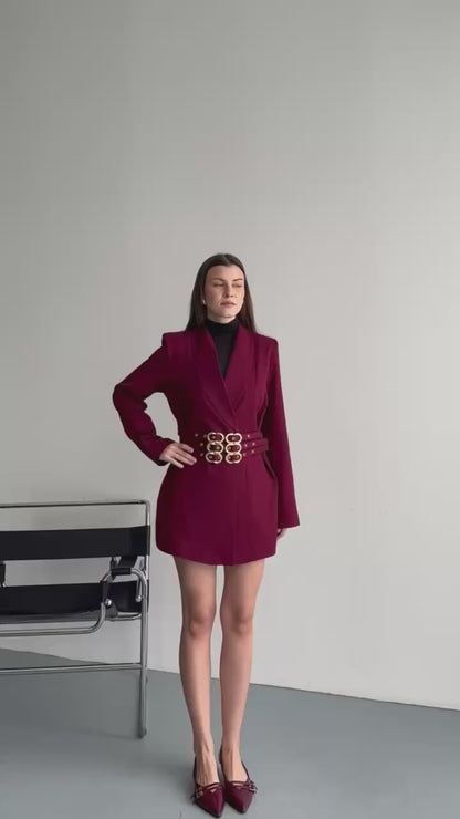 Hamida Classified Triple Belted Coat