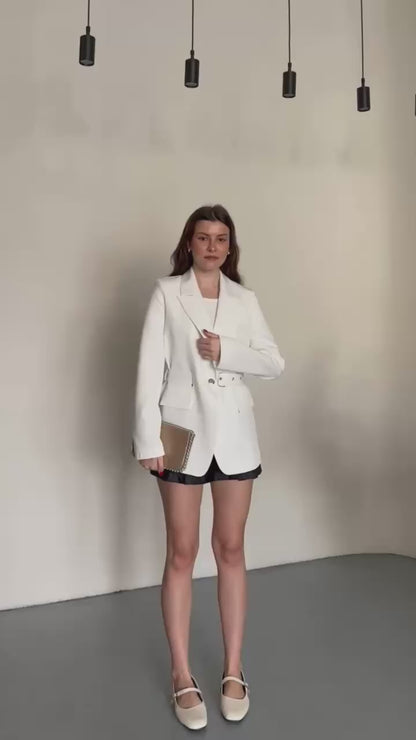 Hamida Double layered Fashionable Office -Styled Coat-2