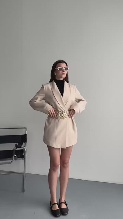 Hamida Classified Triple Belted Coat