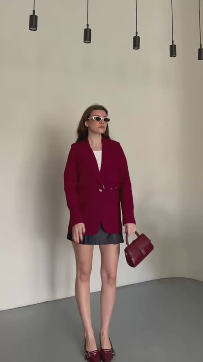 Hamida Double layered Fashionable Office -Styled Coat-1