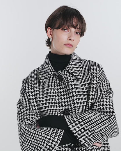 Hamida Wool Cropped Sleeve Coat